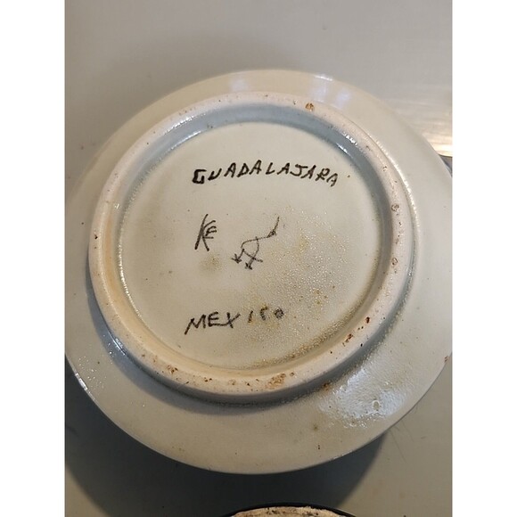 Ken Edwards Pottery Guadalajara Blue Lidded Pot – Signed Mexican Folk Art - Picture 11 of 15